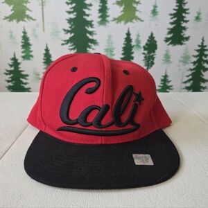 Cali Red and Black Adjustable Cap.